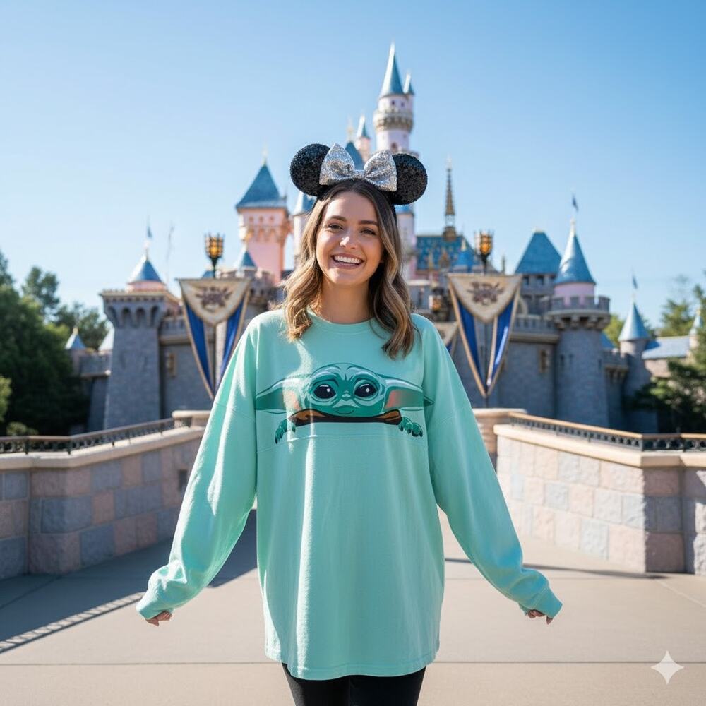 Disneyland Star Wars Baby Yoda Mandalorian Spirit Jersey Small